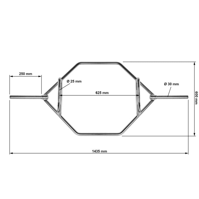 Hex Bar 30mm chrome-plated special offer