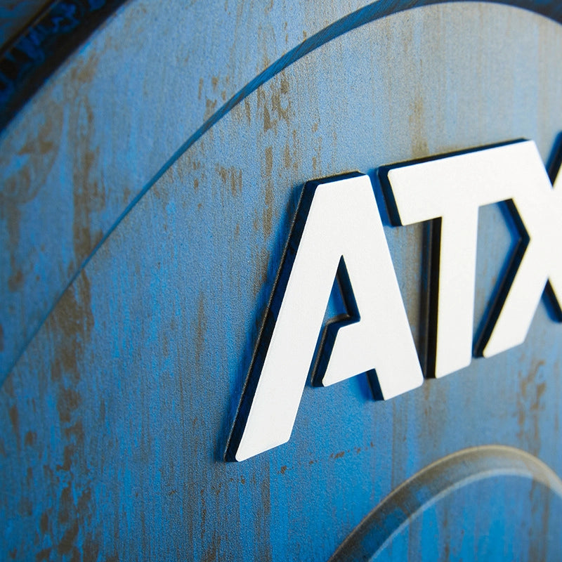ATX® Color Fade Bumper Plates Logo in 3D-Ausführung