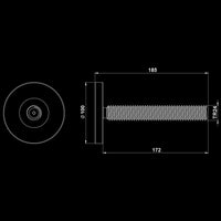 ATX® Octa Gewindeverschlüsse 4 Stück - 172 mm lang Maße