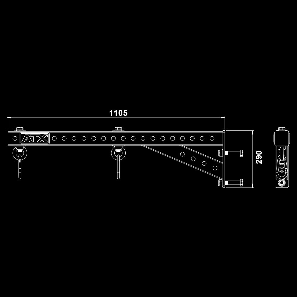 ATX® Extension Arm / Boom for Climbing Ropes and Gymnastic Rings