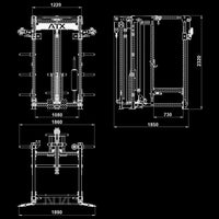 ATX® Hardcore Power Rack Dimensionen / Maße