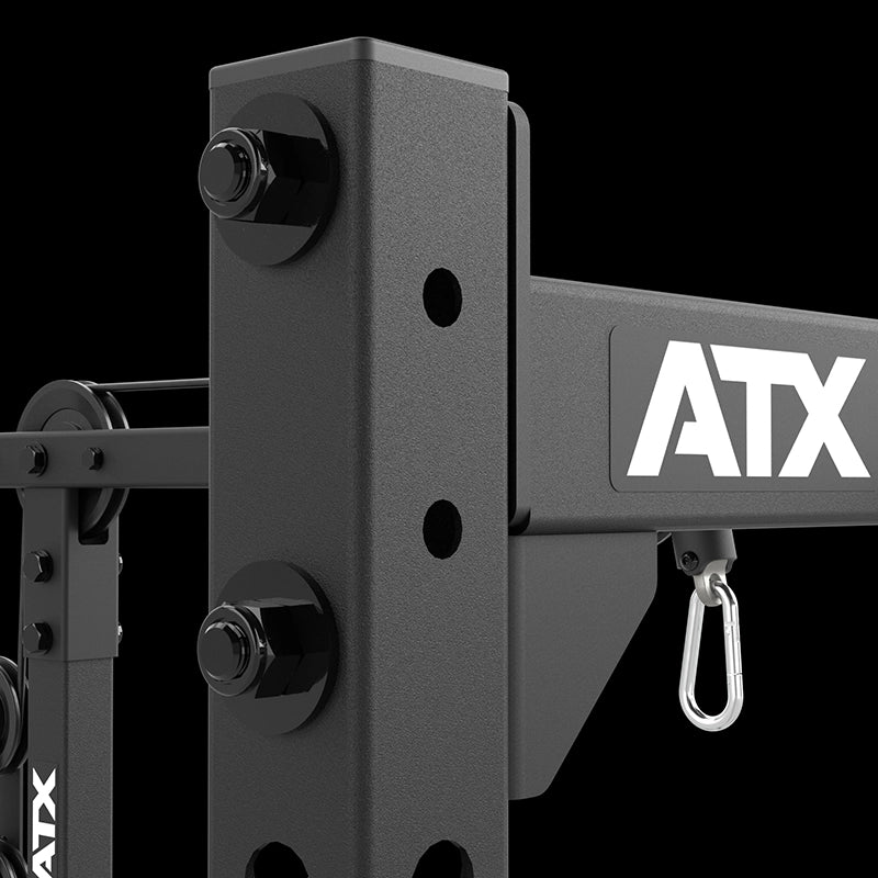 ATX® Half Rack 510 mit Latzugstation - 100 kg Steckgewichte - Höhe 195 cm stabile Bauweise