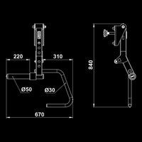 ATX® Universal Jammer Arms B4 Maße