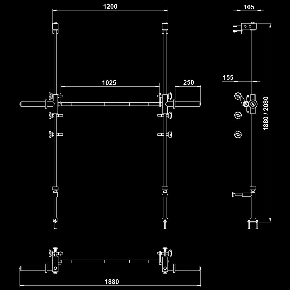 ATX® Multipresse-Optionen Rack-Series 640 /660 Maße