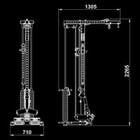 ATX® Latzug Option MPX-780 - 125 kg Steckgewichte Maße