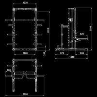 ATX® Multipresse MPX-780 - Smith Machine Maße