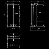 ATX® Power Rack 520 mit Latzug LTO-520 Plate Load Maße
