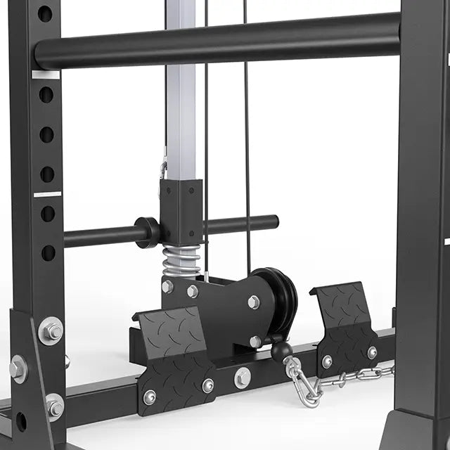 ATX® Power Rack PRX-520-XS mit Plate Load Latzug - Höhe 215 cm Scheibenaufnahme