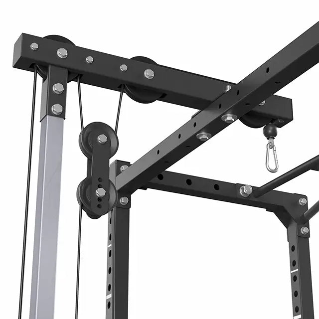 ATX® Power Rack PRX-520-XS mit Plate Load Latzug - Höhe 215 cm Seilrollen