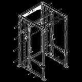 ATX® Power Smith Rack - Fahrbare Multipresse Isoansicht
