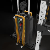 ATX® Half Rack Wall - Kabelzug 2 x 90 kg Steckgewichte