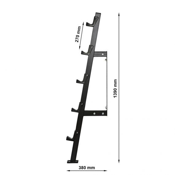 Kompakthantelablage - 5-fach - Wandbefestigung