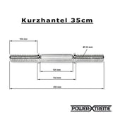 Kurzhantelstange Gewinde 30 mm - Länge 35 cm