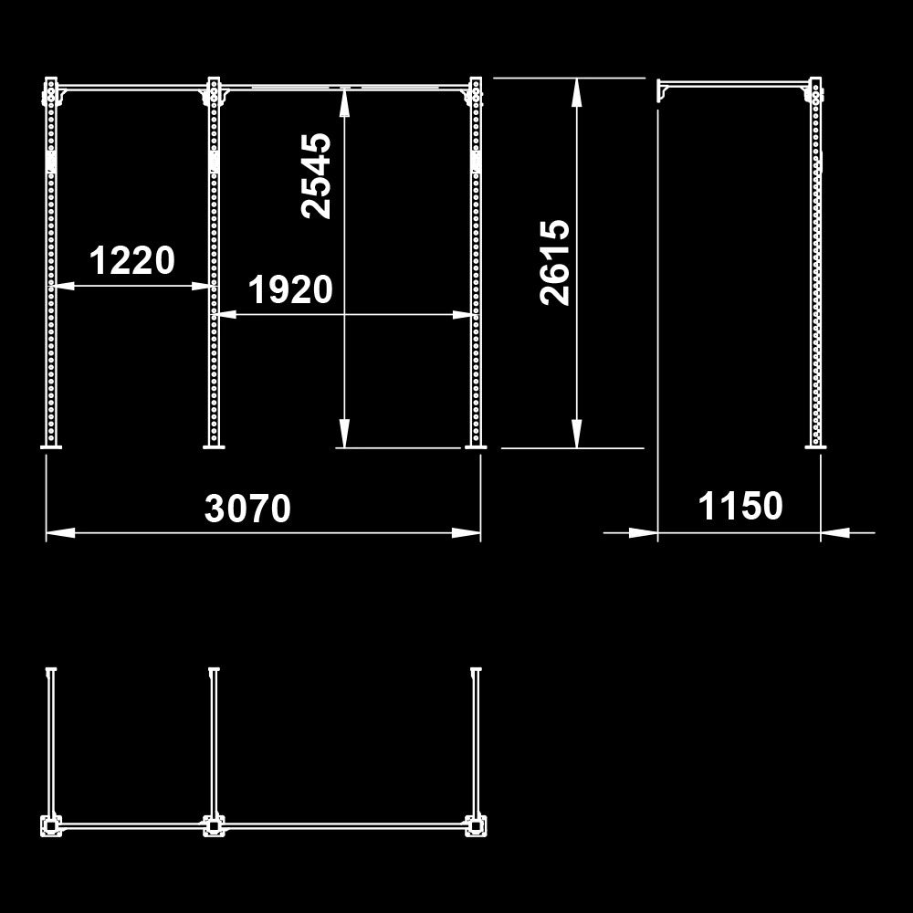 ATX® Functional WALL RIG 700 - BASIC 2 Maße