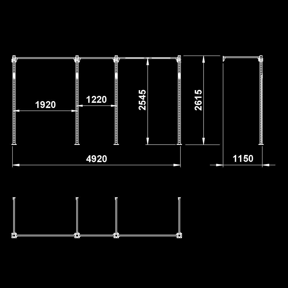 ATX® Functional WALL RIG 700 - BASIC 3 Maße