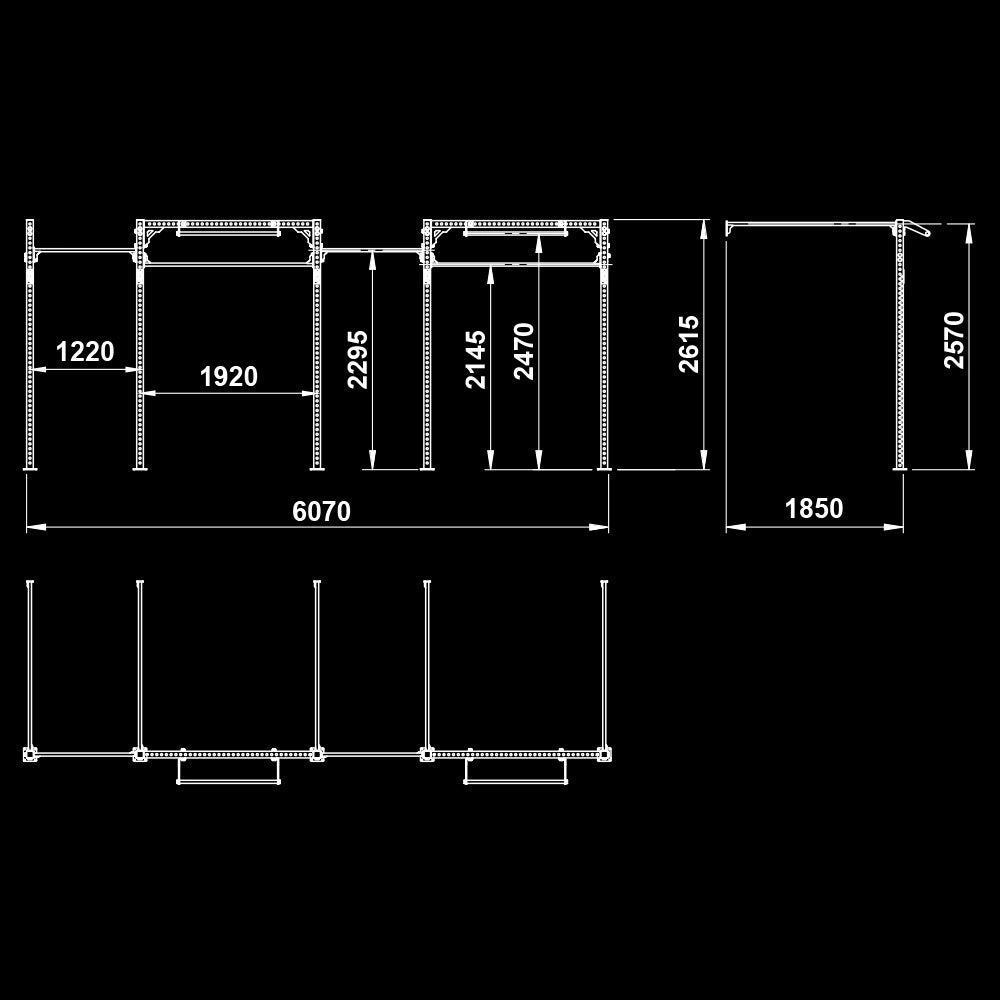 ATX® Functional WALL RIG 700 - SECTOR 4 Maße