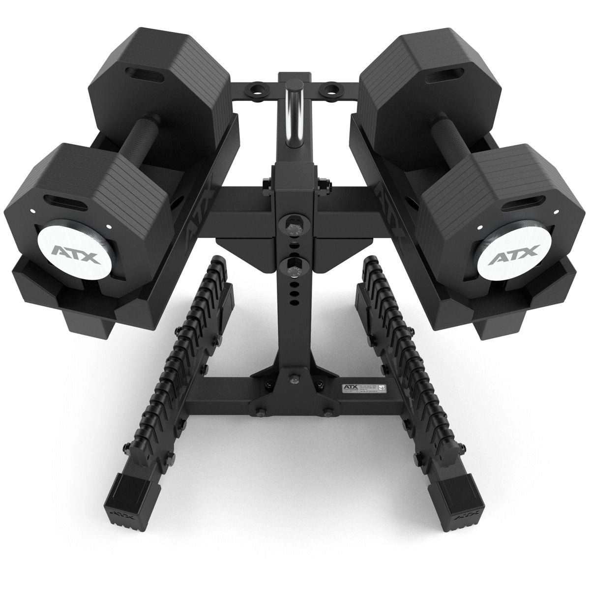 ATX® Octa-Dumbbells 2 x 36 kg - Verstellbare Hanteln inkl. Ablageständer