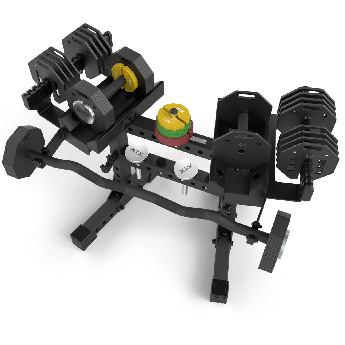 ATX® Adjustable Dumbbell Stand - XL mit unterschiedlichen Produkten