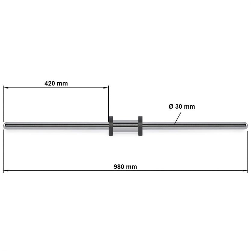 Adapter 30 mm mounting shaft for ATX® leg press / Hackenschmidt
