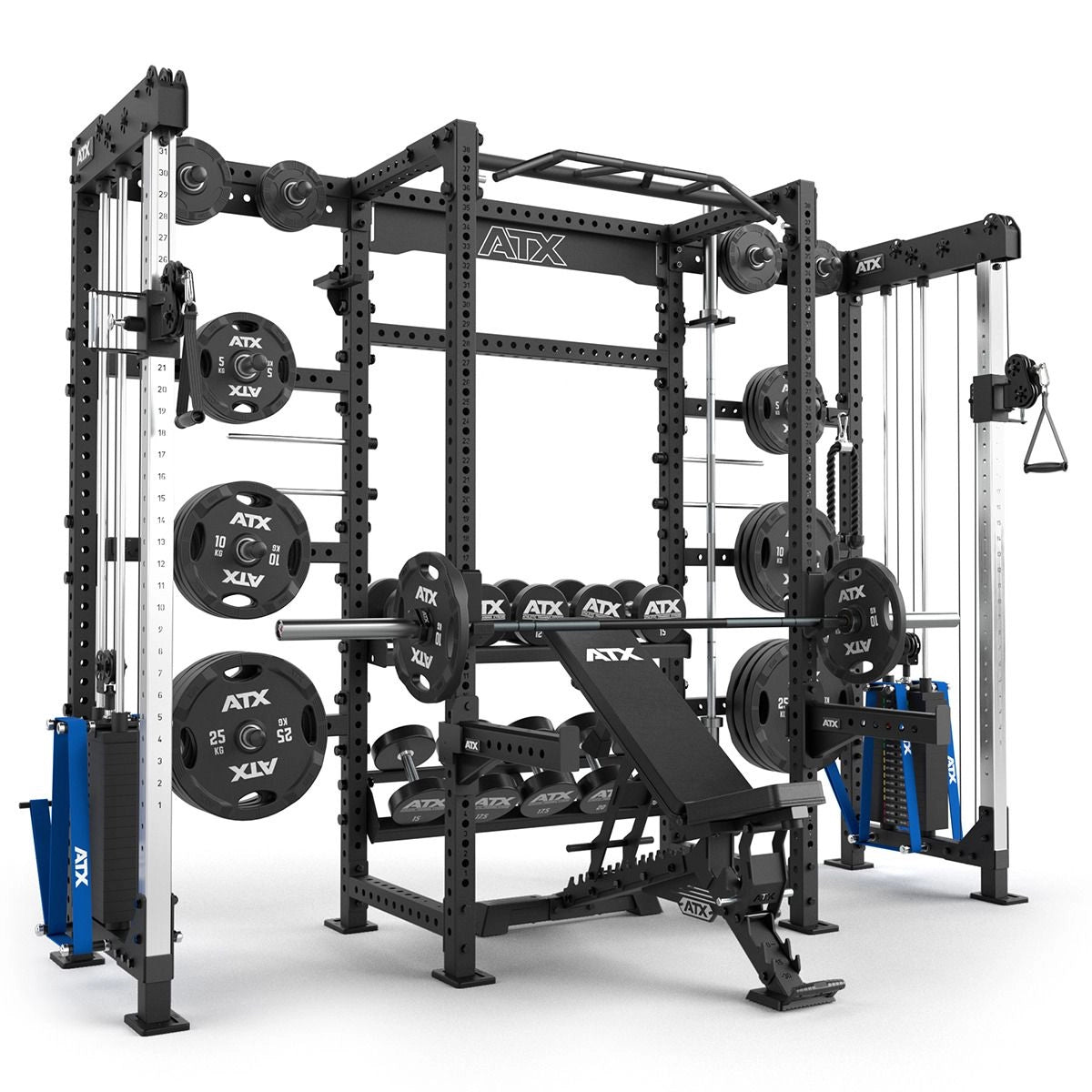 ATX® Cable Cross Rack mit 2 x 90 kg Steckgewichten mit Zubehör