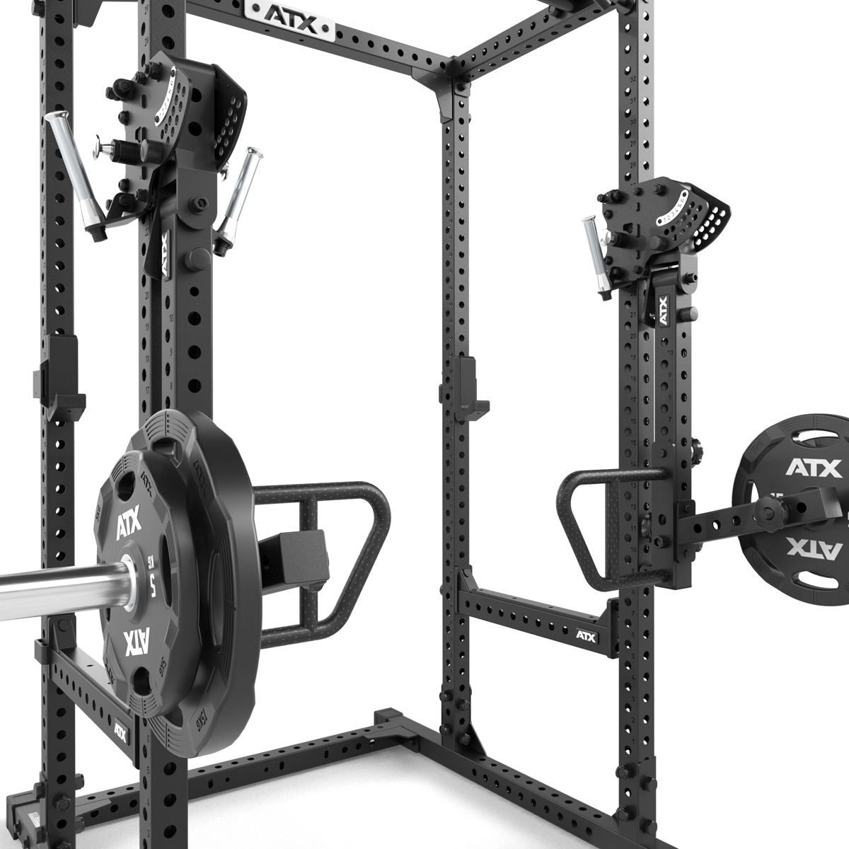 ATX® Jammer Arms 3D mt Hantelscheiben am Power Rack