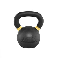 ATX Guss-Kettlebell 16 kg mattschwarz mit Farbcode gelb