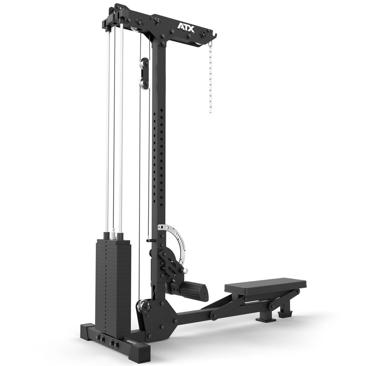 ATX® Latzug und Ruderzug - 115 kg Steckgewichte Schrägansicht
