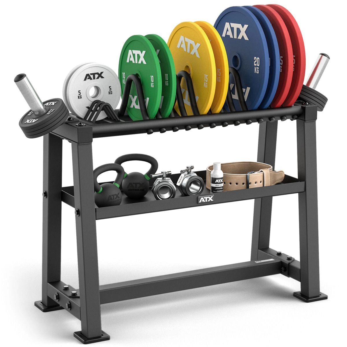 ATX® Hantelscheibenständer mit Powerlifting Equipment