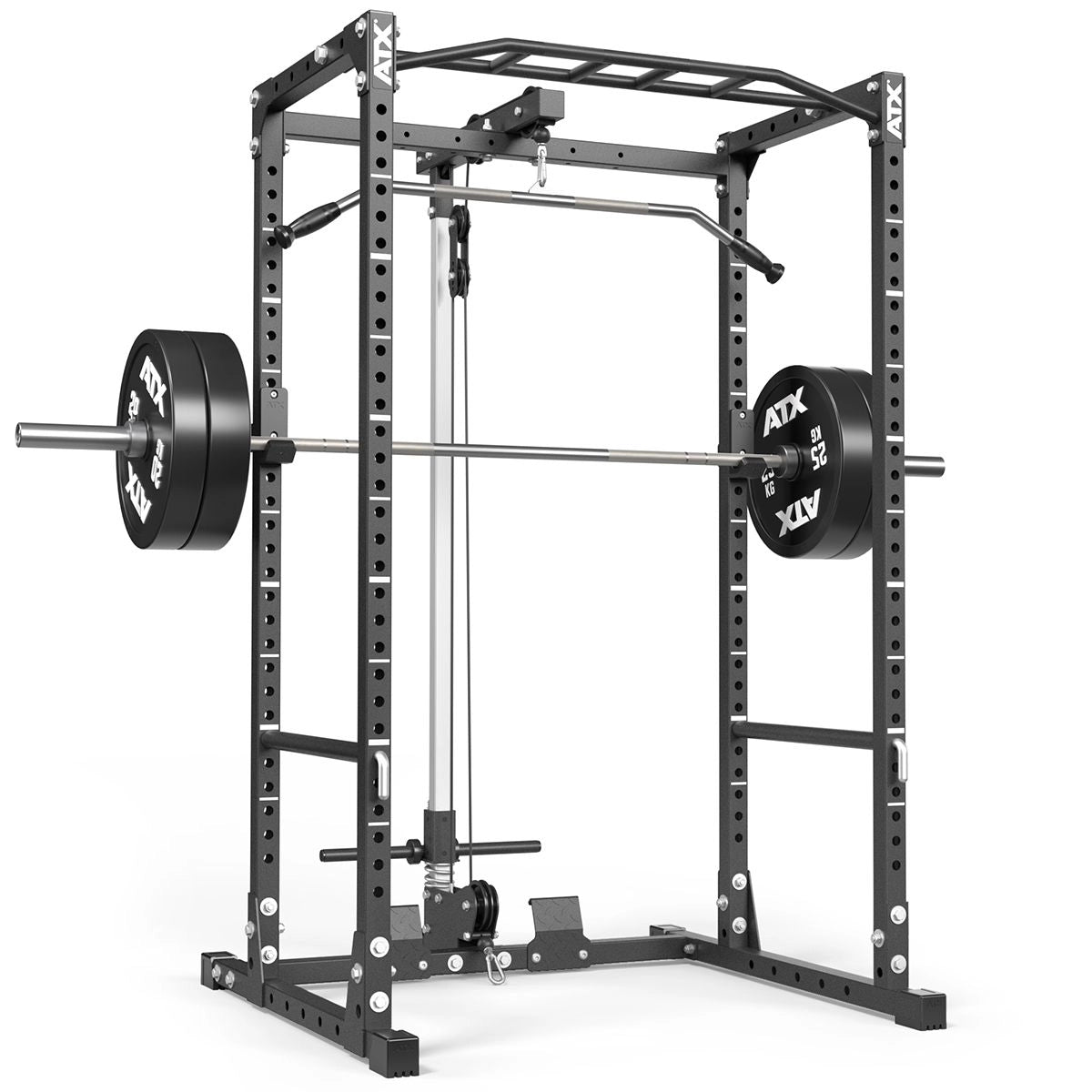 ATX® Power Rack PRX-510-XS mit Latzugstation Plate Load inkl. Hantelscheiben