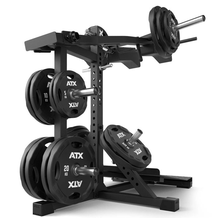ATX® Lever Arm Squat Pro - Viking Press Ansicht von hinten mit Hantelscheiben