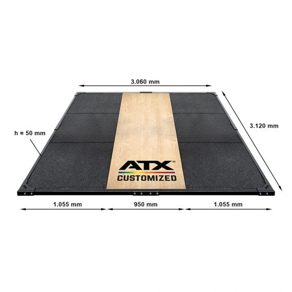 ATX® Weight Lifting Plattform 3 x 3 m - ATX® Schriftzug