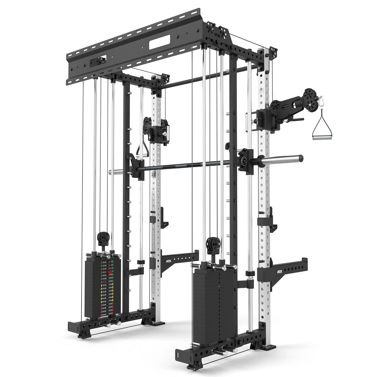 ATX® Rack-Zugstation inkl. Multipresse zur Wandbefestigung Ansicht von hinten