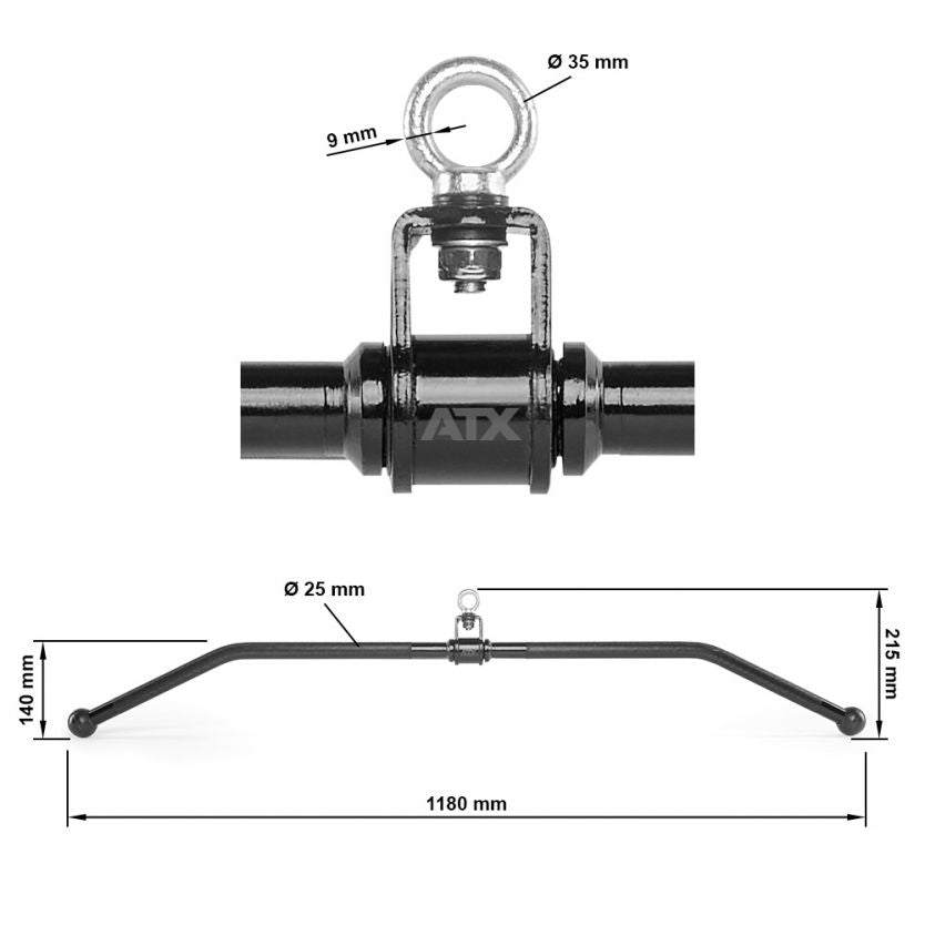 ATX® Latzugstange Black Line - Lat Bar