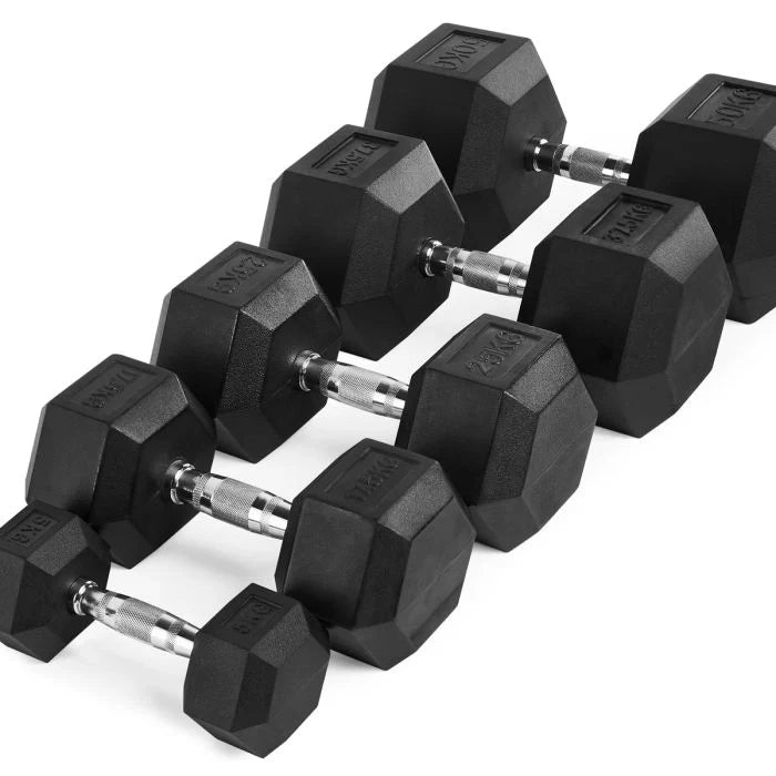 Hex Hantelsatz Gummi - 1 bis 25 kg