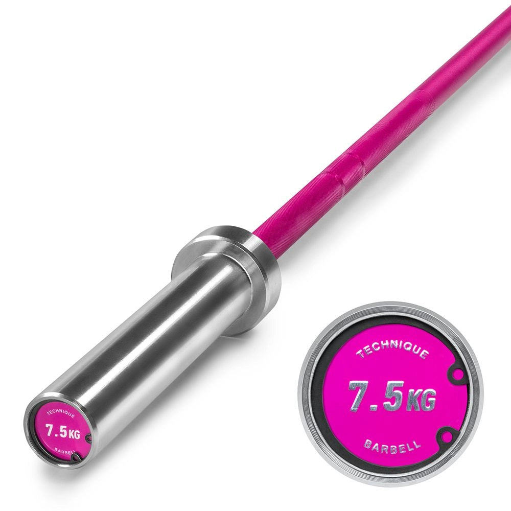 Technik Bar 7,5 kg - Pink - extra leichte Aluminium Hantel