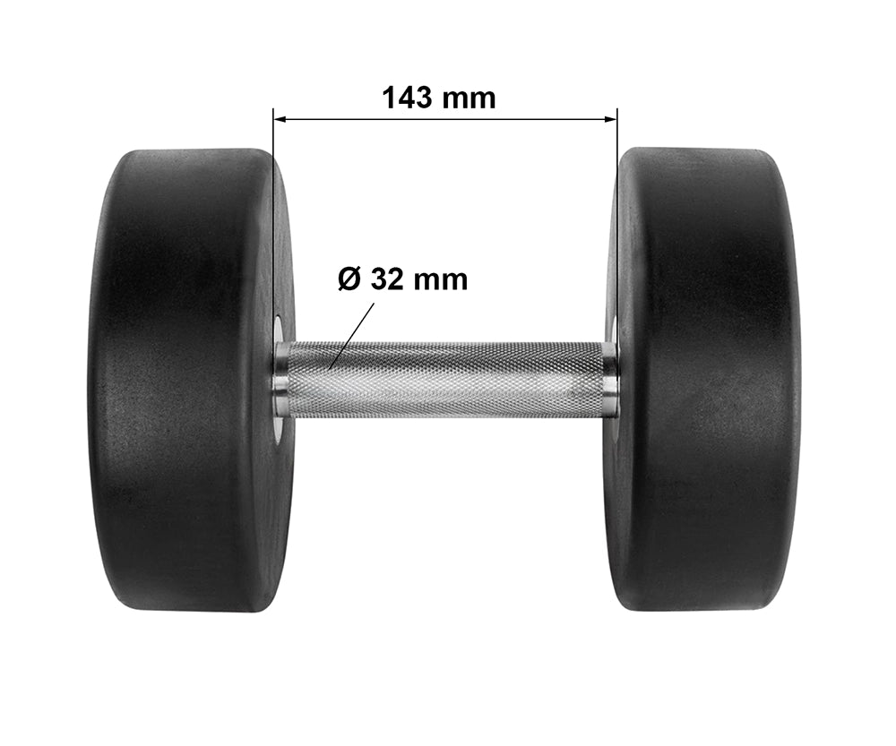 Kompakthanteln Gummi - mit ATX/ Barbell Club Logo - 2,5 – 60 kg / 2,5 kg Steigerung
